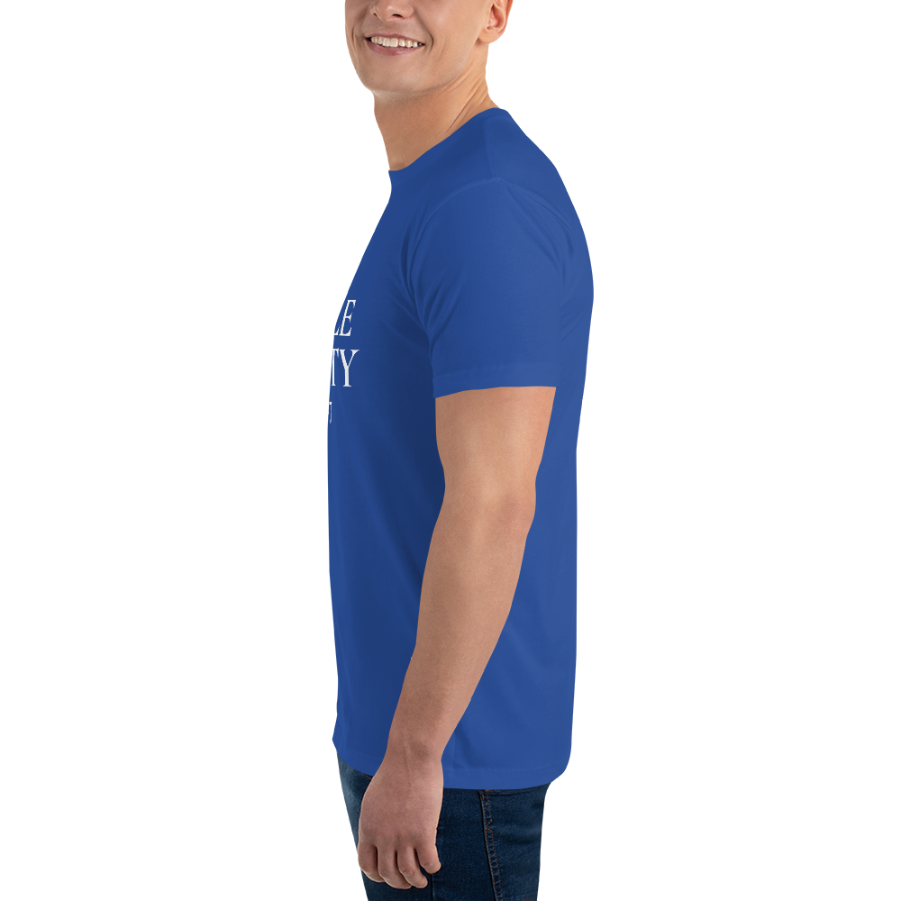 Society Fitted Tee Blanc Wordmark