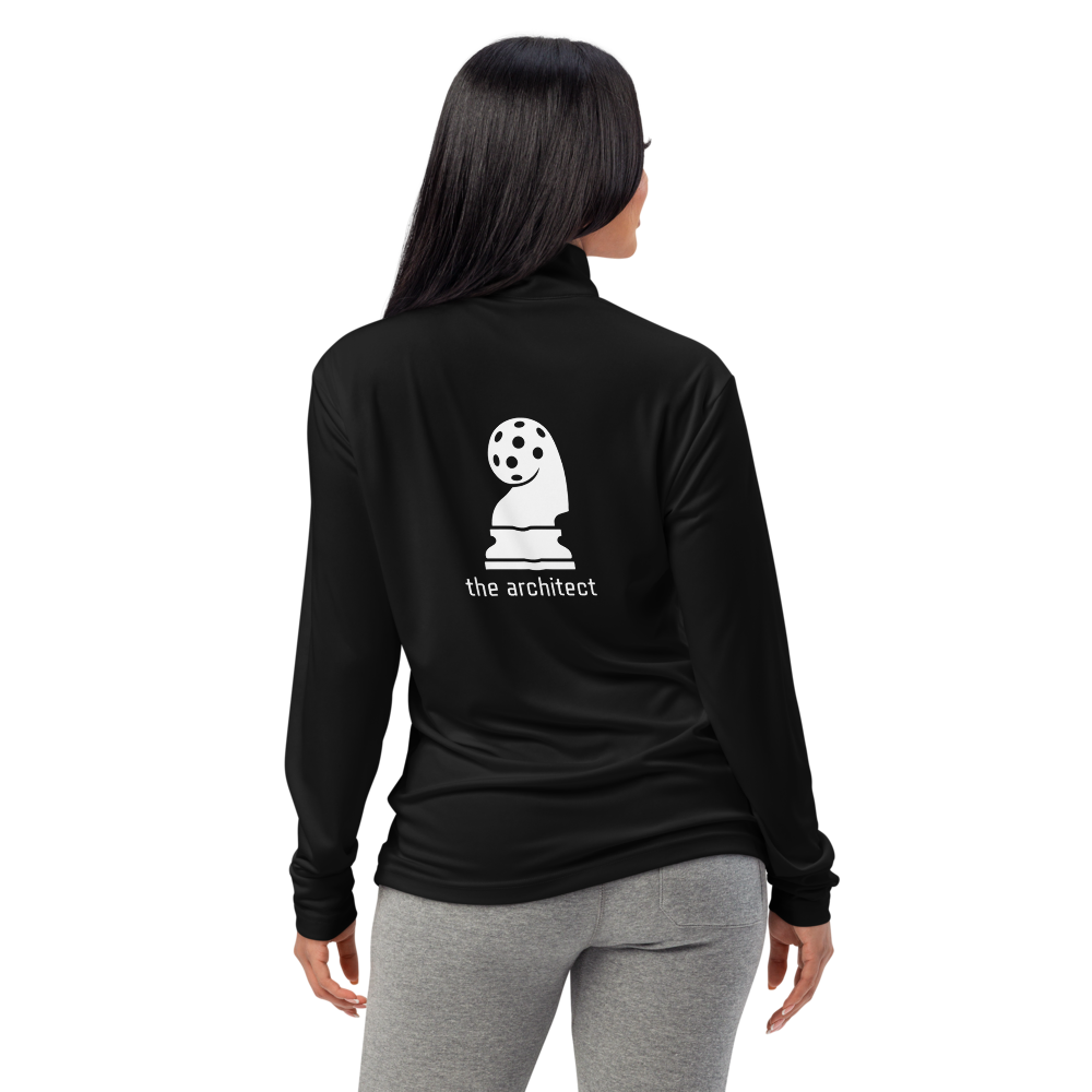 Architect Women's Quarter-Zip Blanc Logo