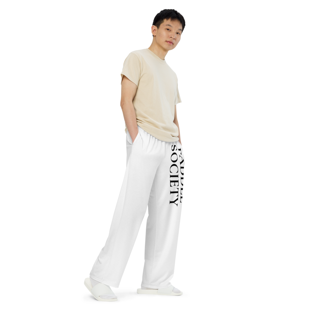 Society Men's Wide-Leg Wordmark Pants