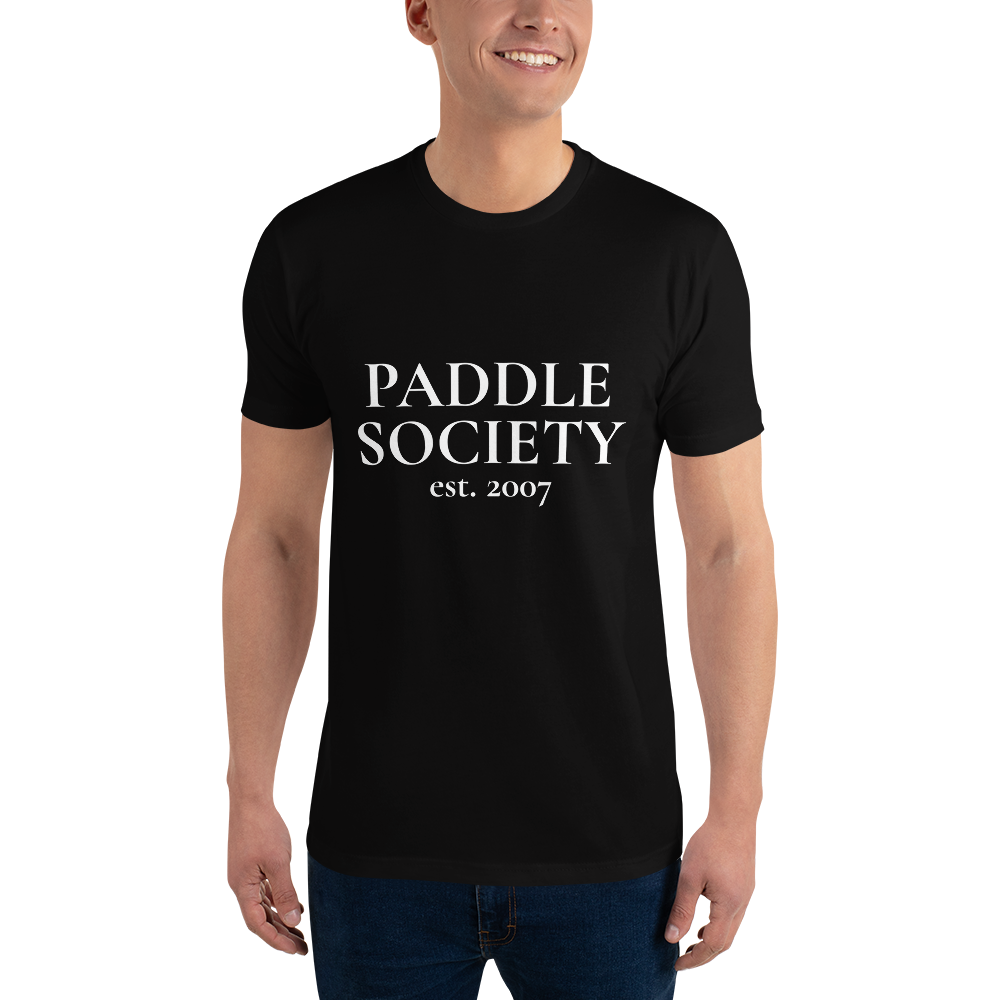 Society Fitted Tee Blanc Wordmark