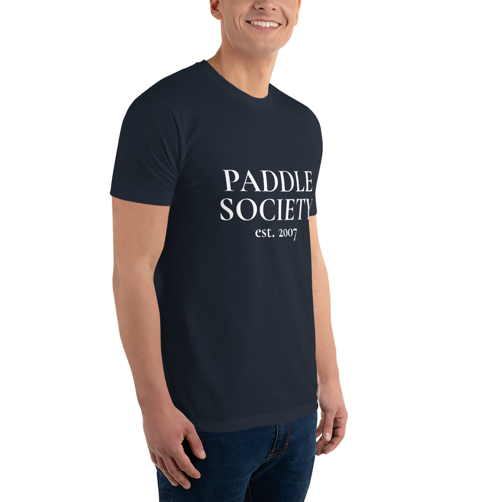 Society Fitted Tee Blanc Wordmark