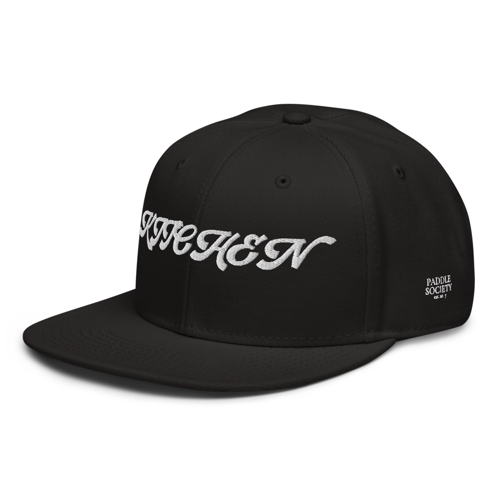 Dinker "Kitchen" Snapback Blanc Wordmark