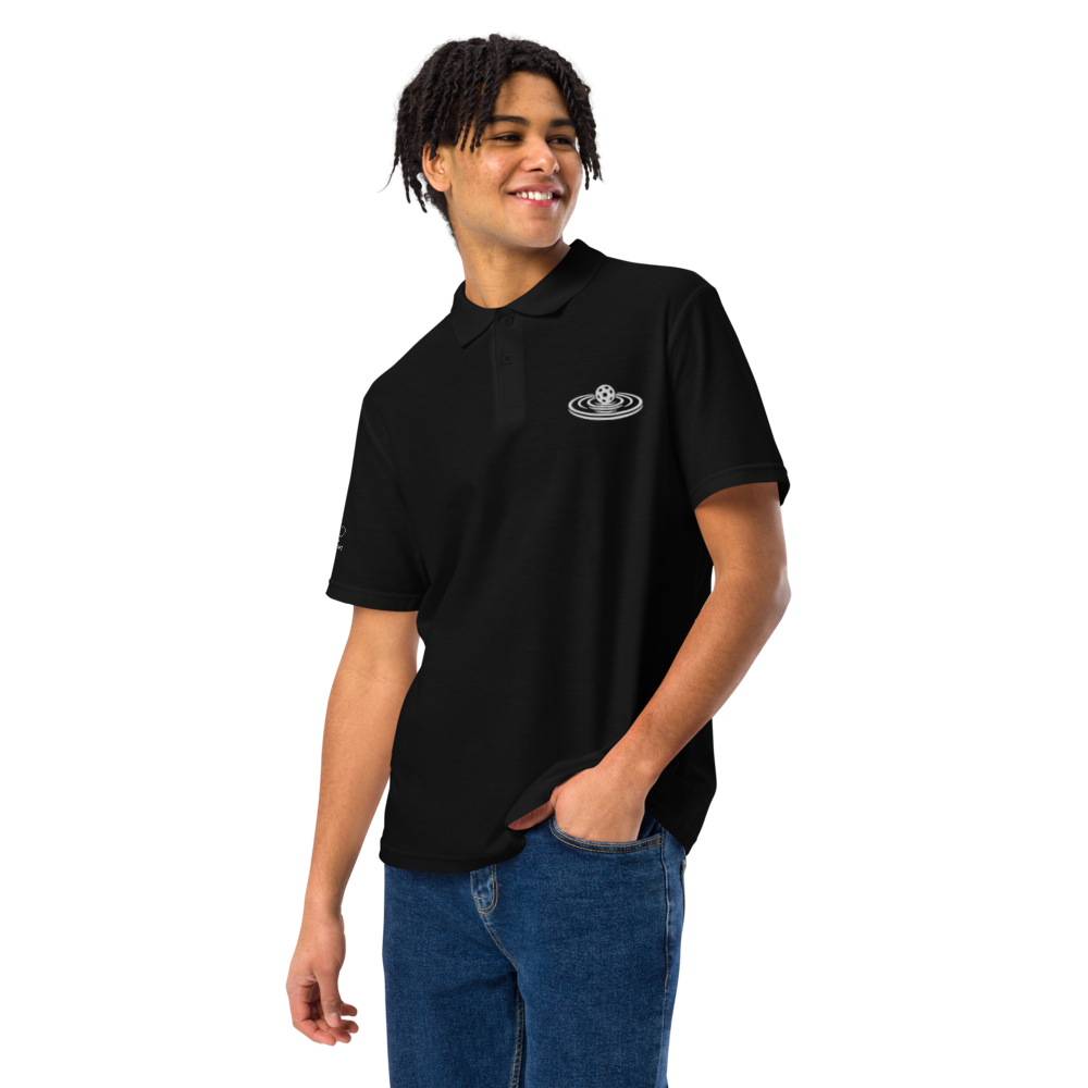 Dinker Men's Pique Polo Blanc Logo