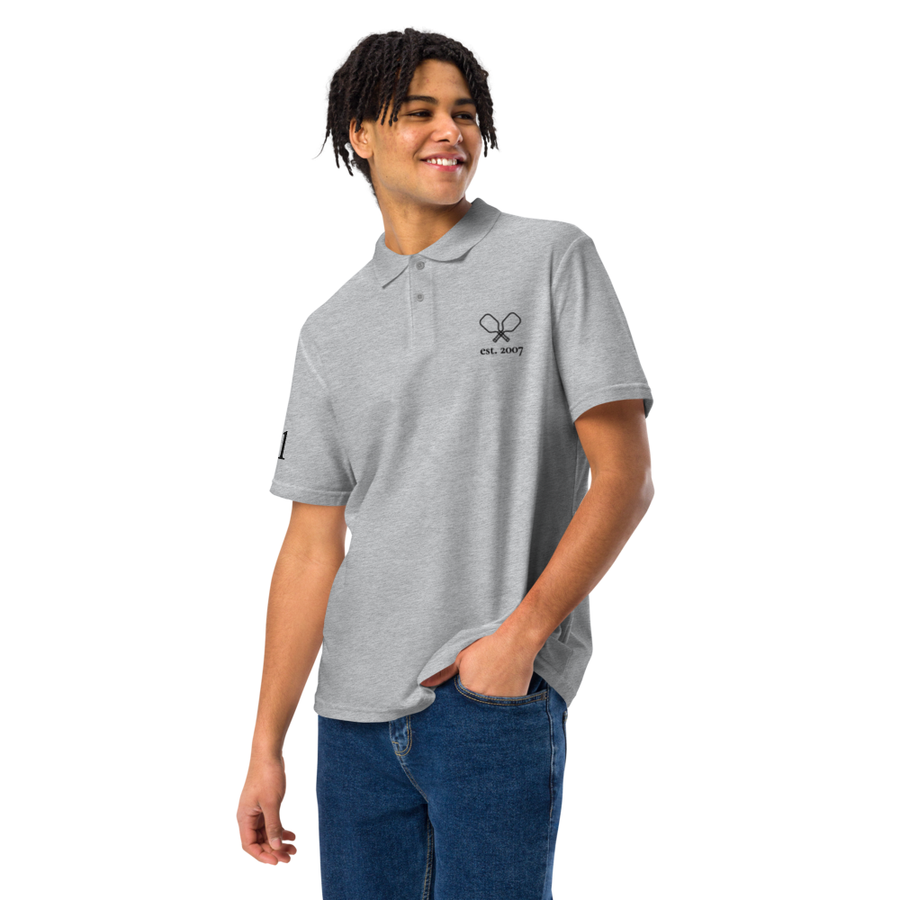 Society Mens' Pique Polo Noir Crest
