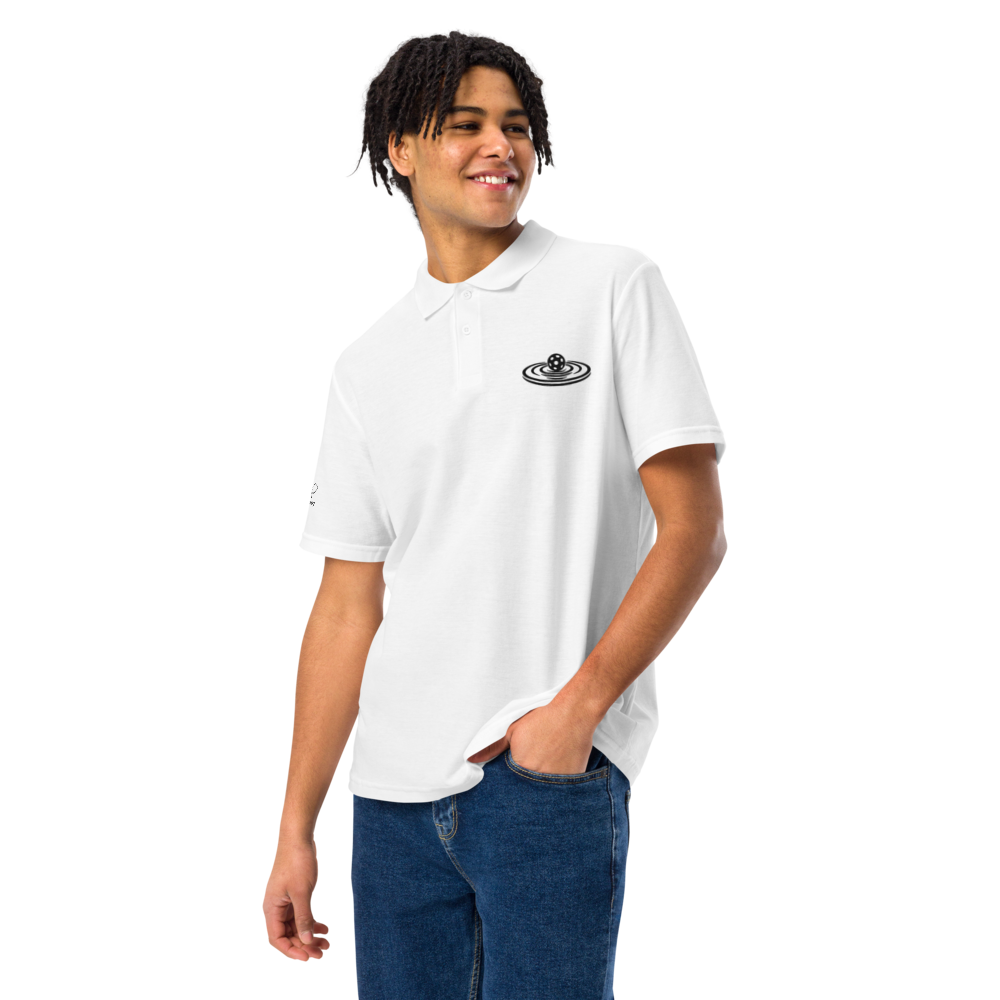 Dinker Men's Pique Polo Noir Logo