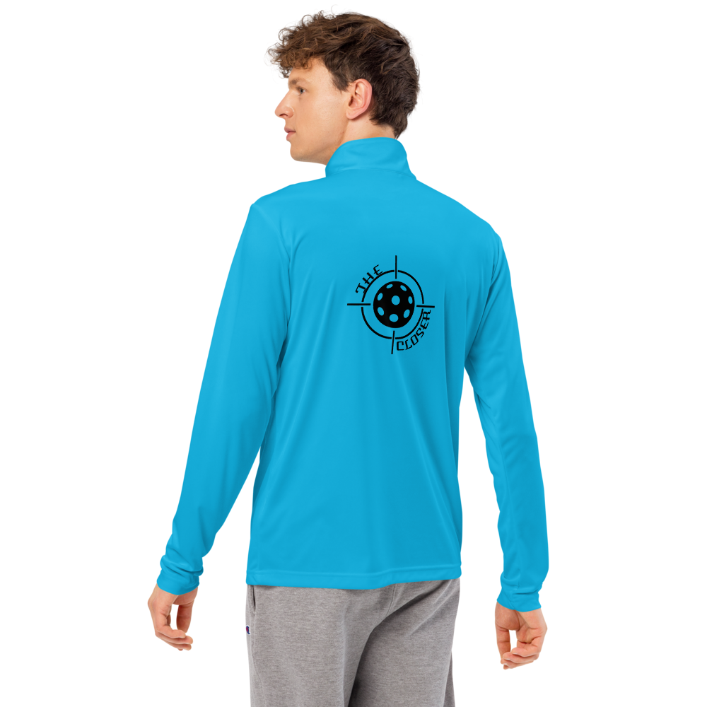 Closer Men's Quarter-Zip Noir Logo