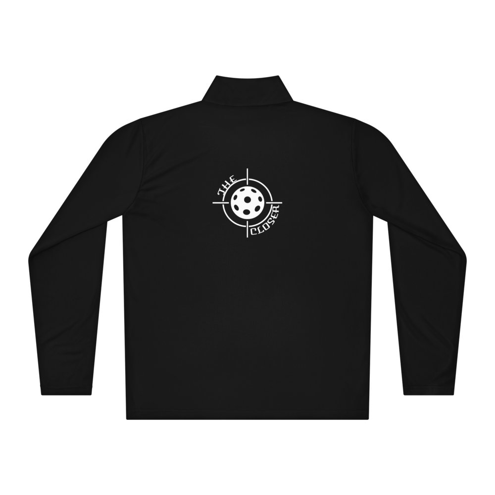 Closer Women's Quarter-Zip Blanc Logo