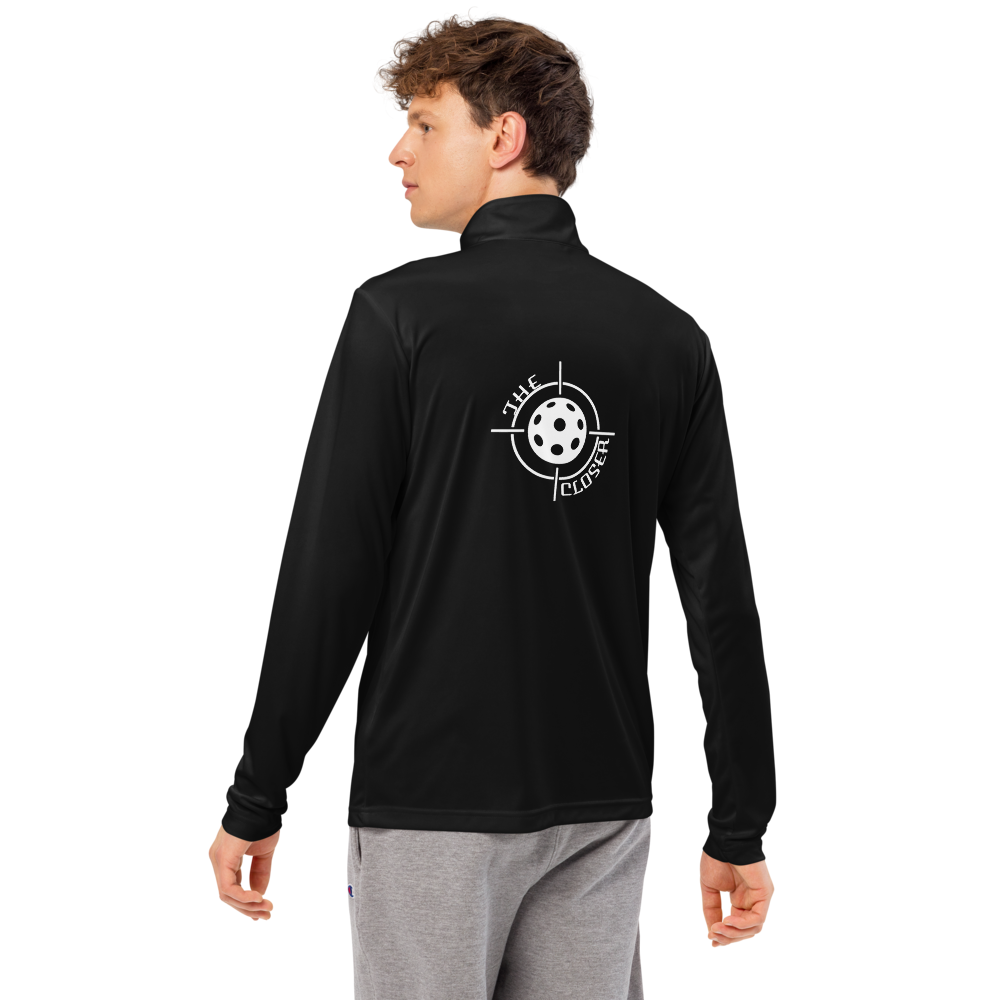 Closer Men's Quarter-Zip Blanc Logo
