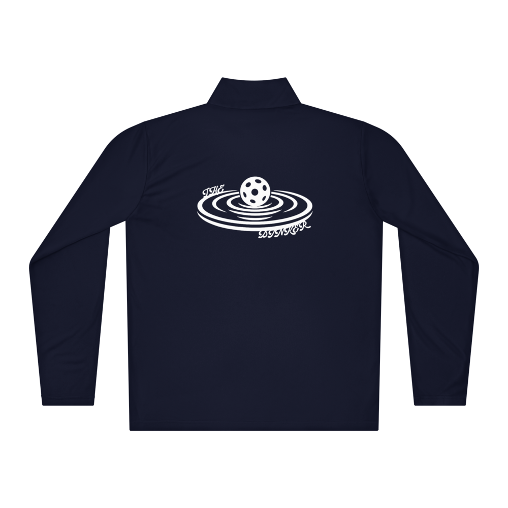 Dinker Men's Quarter-Zip Blanc Logo