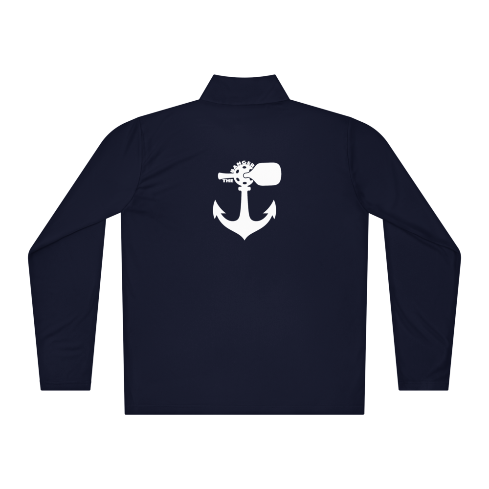 Banger Women's Quarter-Zip Blanc Logo