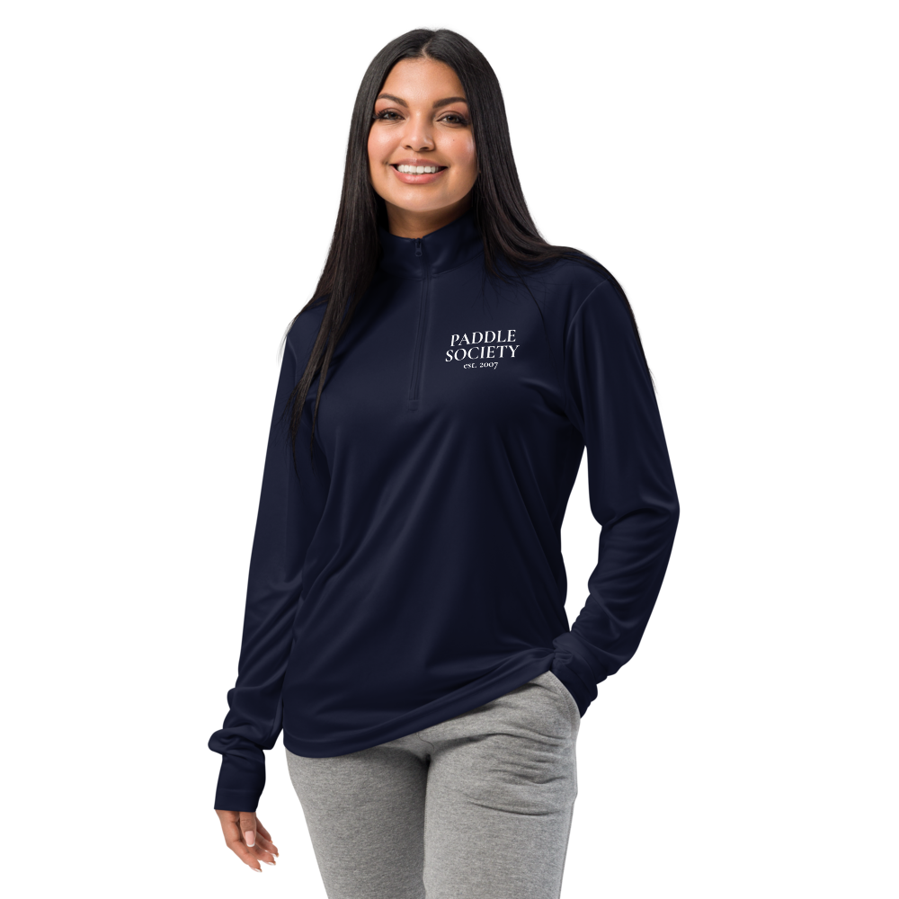 Closer Women's Quarter-Zip Blanc Logo