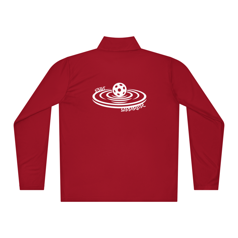 Dinker Men's Quarter-Zip Blanc Logo