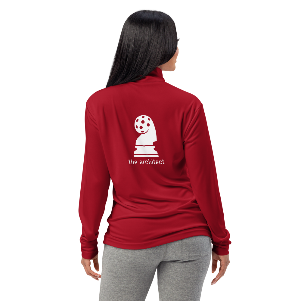 Architect Women's Quarter-Zip Blanc Logo