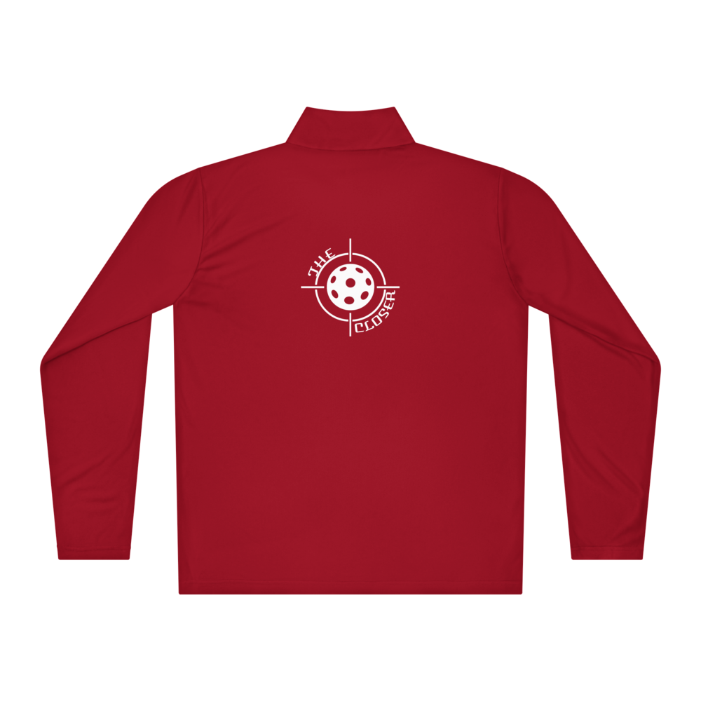 Closer Women's Quarter-Zip Blanc Logo
