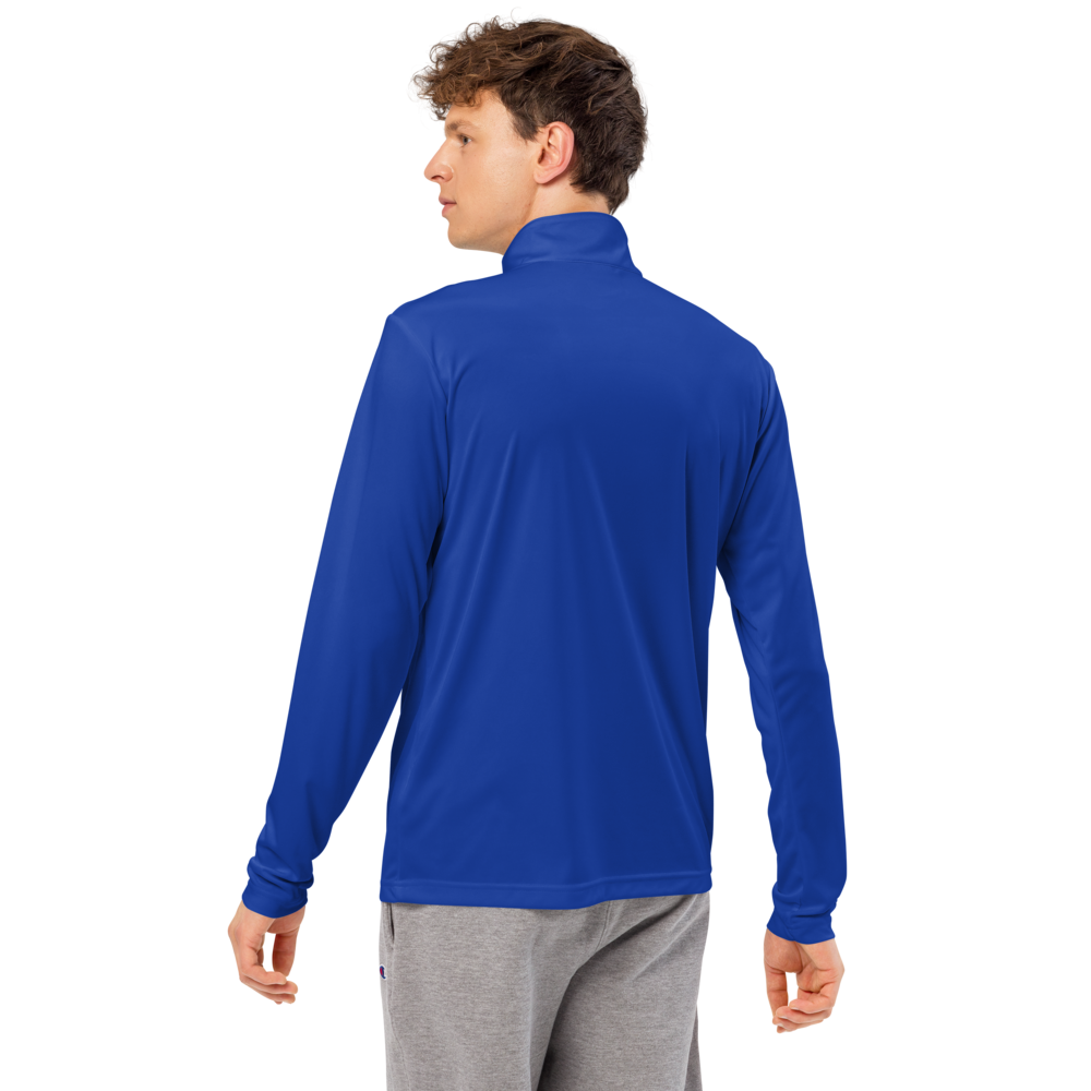 Society Men's "Court" Quarter-Zip Blanc Wordmark