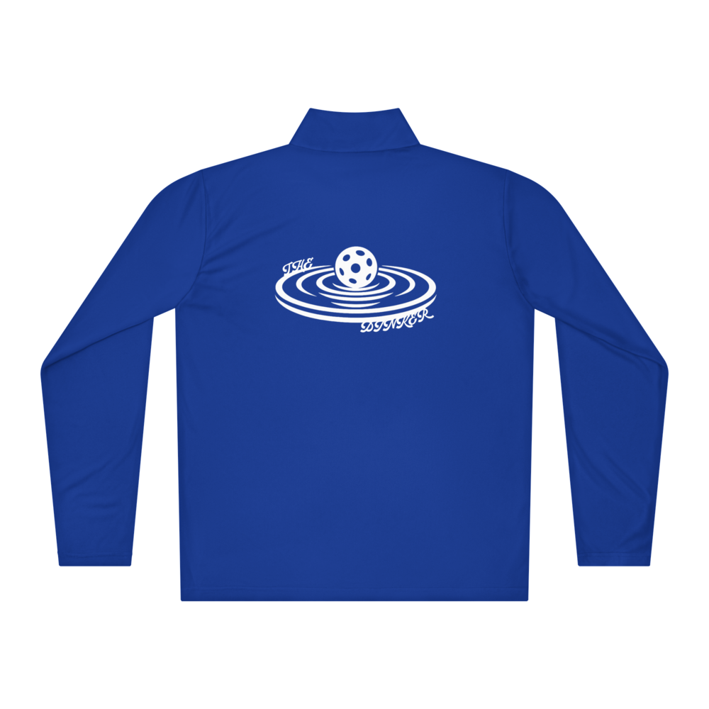 Dinker Men's Quarter-Zip Blanc Logo