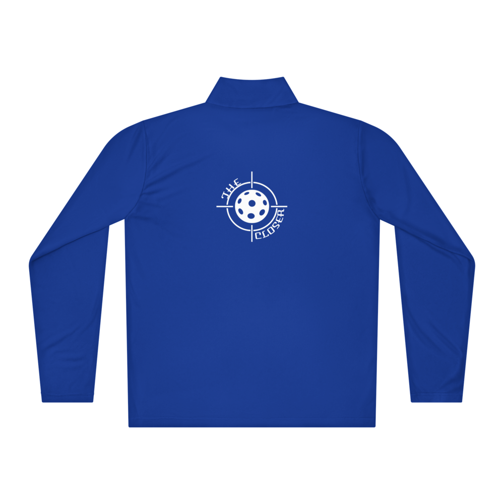 Closer Women's Quarter-Zip Blanc Logo