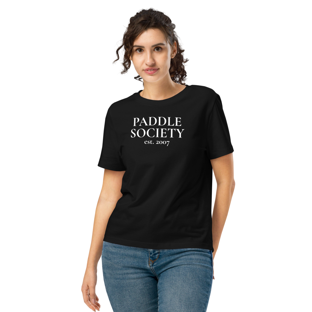 Society Ribbed Tee Blanc Wordmark