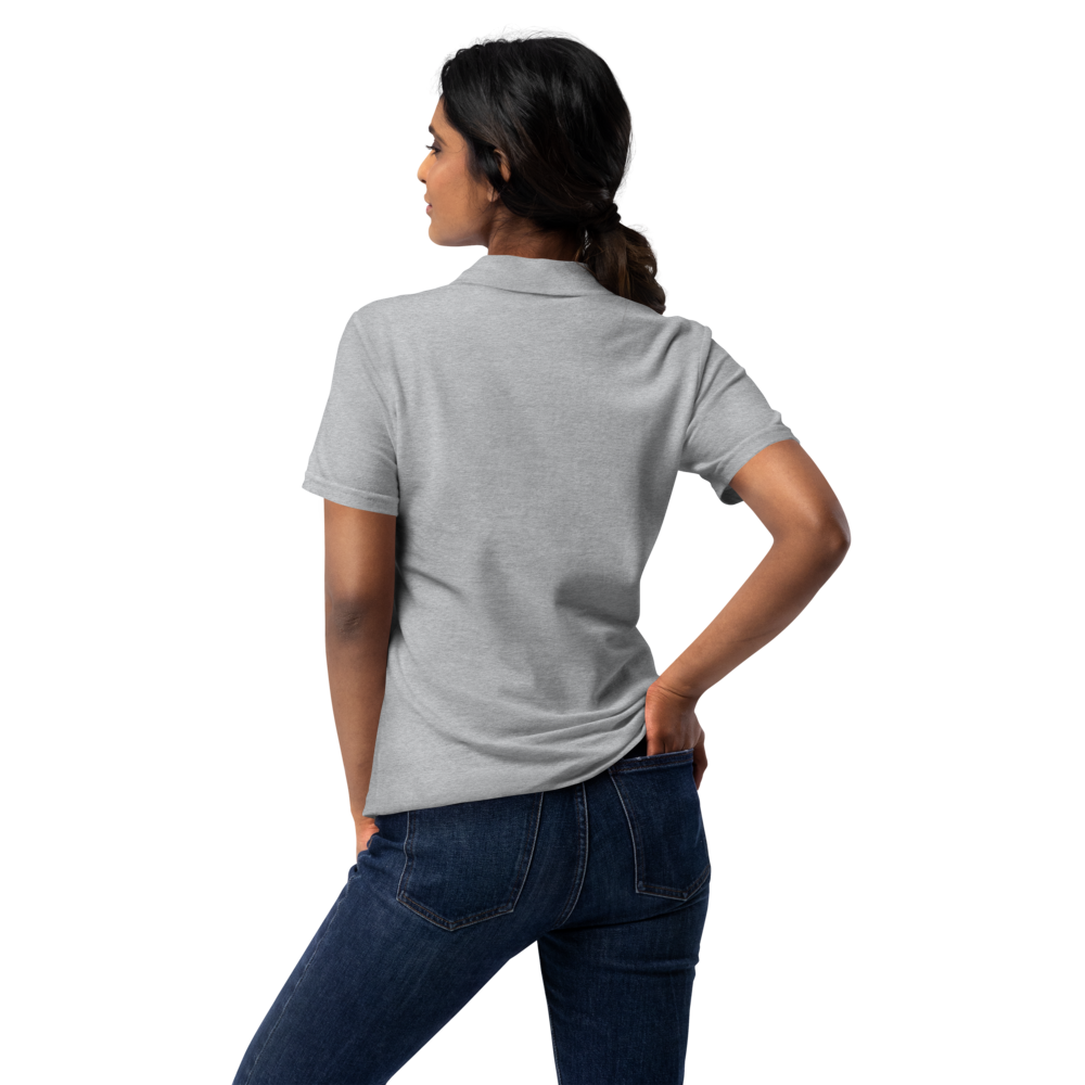 Society Women's Pique Polo Noir Crest